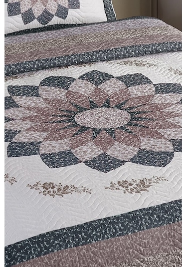 Gloria Mavi Çift Kişilik Kapitone Yatak Örtüsü Mavi Renk Tek Ebat Diğer