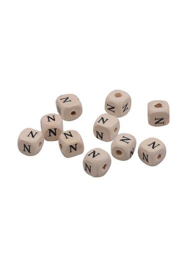 Özene Bezene 5 Adet Ahşap Harf Boncuk N