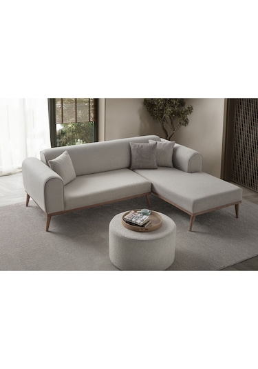 Rebull Köşe Koltuk Takımı Krem Antrasit