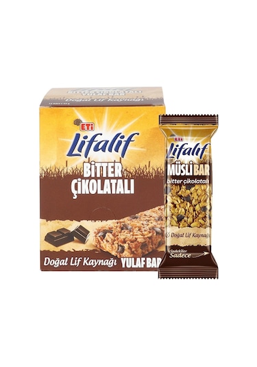 Eti Lifalif Bitter Çikolatalı Müsli Bar 16 x 35 G