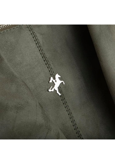 Nas 1271 Kadın Omuz Çantası Nubuk Haki Siyah