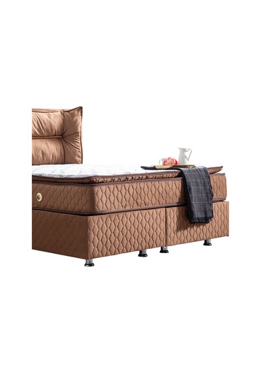 Setaymobilya Baza, Barselona Açık Kahve Baza + Başlık+Real Pedli Yatak