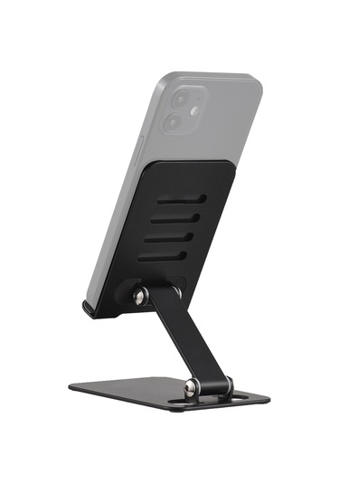 Mufunye Alüminyum Masaüstü Telefon/tablet Tutucu - Açı Ve Yükseklik Ayarlanabilir, Siyah