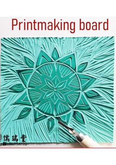 Mühürcüm Gravür Oyma Sanatı İçin Kauçuk Yumuşak Yeşil Levha Baskı Ofset
