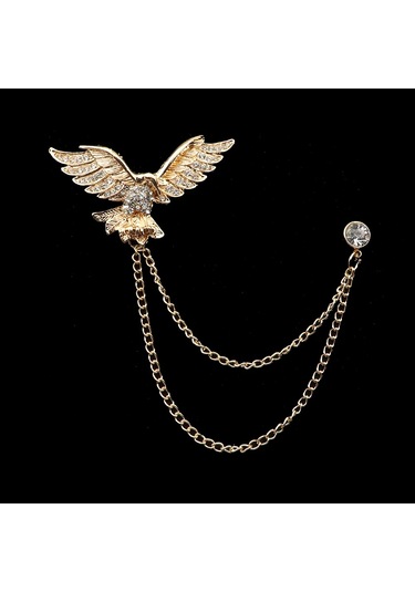 Yeni Retro Erkek Kostümü Pantolon Zincir Yafak Iğne Ejderha Geyik Taç Kafatası El Broşu 5 5 Çok Renkli