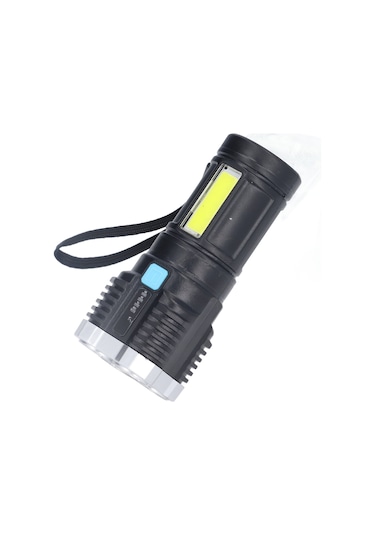 Ximistore9 Plastik Dört Lü Led+cob Feneri, 1200mah Usb Şarjlı, 4 Işık Modu, Ev Ve Dış Mekan İçin, Pil Dahil Diğer