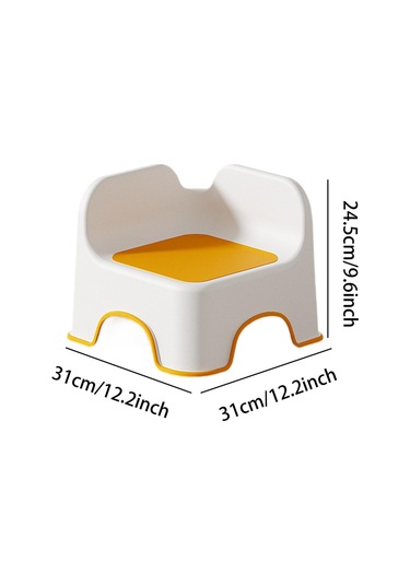 Homyl Çocuklar Için Küçük Tabure Sırtlı Ayaklı Turuncu Turuncu