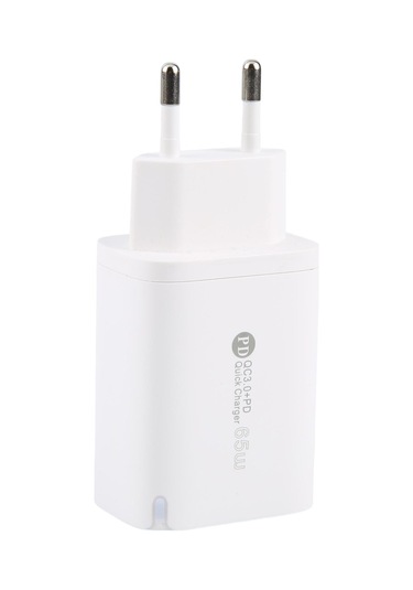 Ar-pd12 65w Qc3.0 Usb Ve Usb-c / Type-c Pd Hızlı Şarj Cihazı, Ab Fiş Beyaz