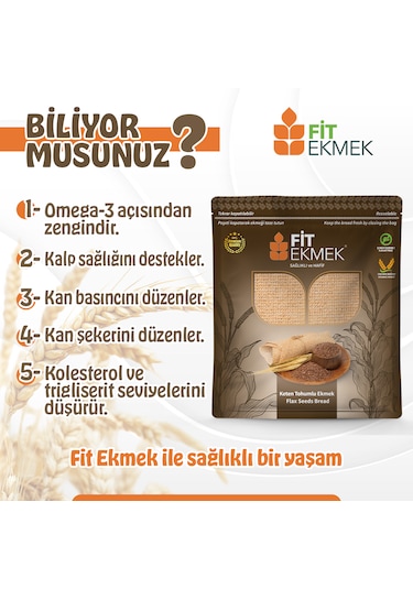 Fit Kepekli ,yulafli ,chia ,arpa ,çavdar Ve Keten Tohumlu Lavaş Ekmeği 300gr