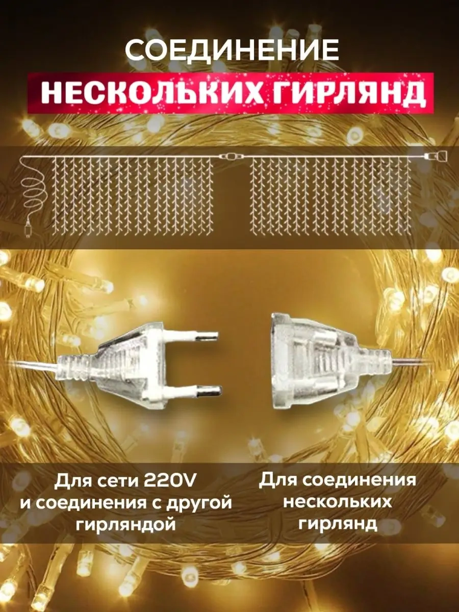 Ketrarum Yılbaşı Perdesi Işık Zinciri 3x2 Perde 16841966 Gri