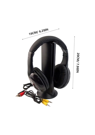 Kulaklıklar Pc Radyosu İçin Mıc'li Kablosuz Kulaklık, Oyun Akışı Ve Müzik Dinleme İçin Siyah Uyumlu Cihazlar