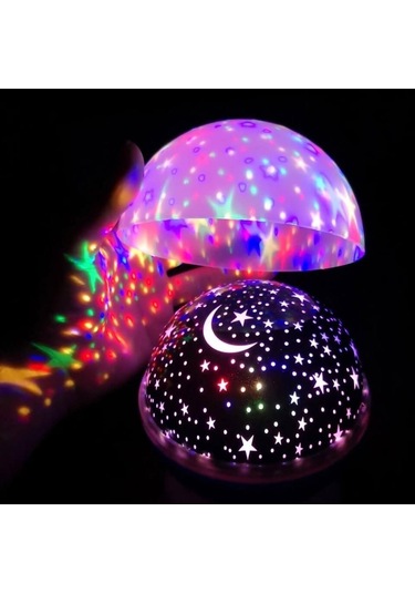 Dönen Star Master Gece Lambası Mor-2231 Çok Renkli