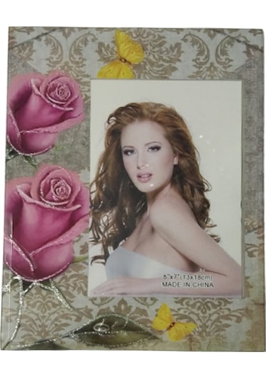 cam çerçeve kırmızı 13*18 cm i