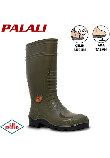 Palalı S5 Pvc Çizme Çelik Burunlu Ara Tabanlı