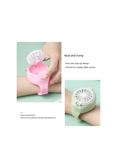 Taşınabilir Mini Mekanik Saat Fanı El Ultra Sessiz Üçüncü Vites Hızlı Hava Soğutucu Usb Katlanır Cep Fanı Pembe 5027 Renkli