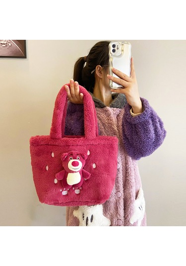 Kadın Geniş Kapasiteli Çift Taraflı El Çantası-pembe Pembe