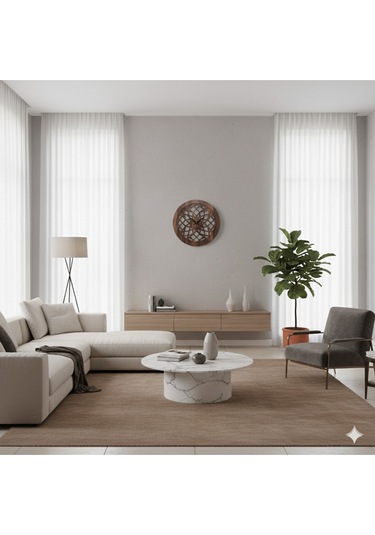 Nexus Modern Duvar Saati Dekorasyon 45 Cm Ceviz
