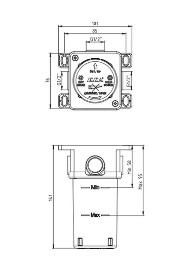 Eca Tiera Ankastre Gömme Duş Bataryası Seti Tüm Parçalar Dahil Krom
