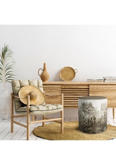 Orman Tasarımlı Puf Kumaşı Süettir. Uluslararası Solmama Sertifikasına Sahiptir. Çok Renkli