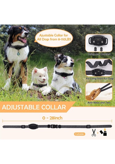 Uu0135 Köpek Kabuğu Tasması Şarj Edilebilir Elektrikli Eğitim Siyah