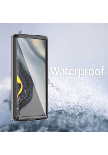 Samsung Galaxy S22 Ultra Kılıf Toz Kir Su Geçirmez Kapak Siyah