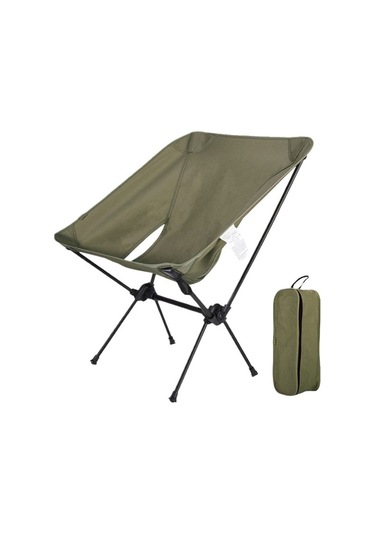 Ambition Açık Kamp Küçük Ay Sandalye Taşınabilir Alüminyum Yeşil