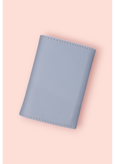 Modica Paris - Vegan Deri Akordiyon Kartlık Cüzdan Şıklık Ve Fonksiyonun Buluştuğu Kusursuz Tasarım Buz-mavisi Mavi