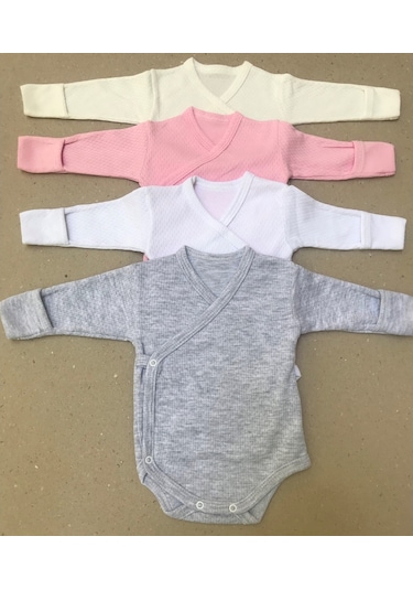 Özdemirlitekstil Bebelino Çıtçıtlı Badi Kruvaze (4 Lü Paket) (456578077) Çok Renkli