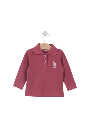 U.S. Polo Assn. Lisanslı Classic Bebek Uzun Kol Yakalı Sweatshirt Gül Kurusu