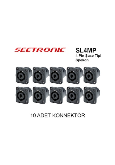 Seetronic Sl4Mp 4 Pin Şase Tipi Spekon Konnektör 10 Lu