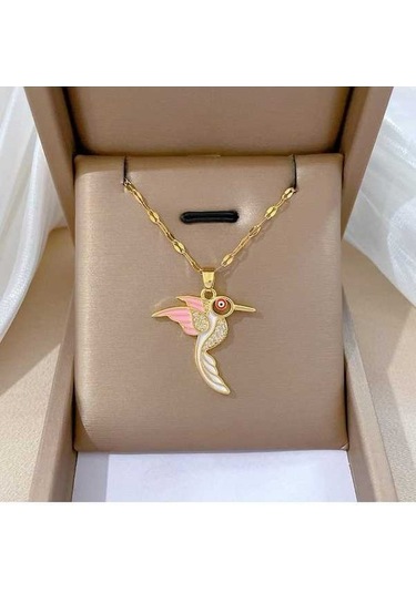 Dancemonkey Çok Yönlü Titanyum Çelik Lüks Kolye, Unik Renk Seçenekleri - Tgxl61 Altın