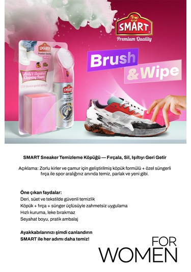 Spor Ayakkabı Temizleme Köpüğü Kadınlar Özel Renksiz Naturel