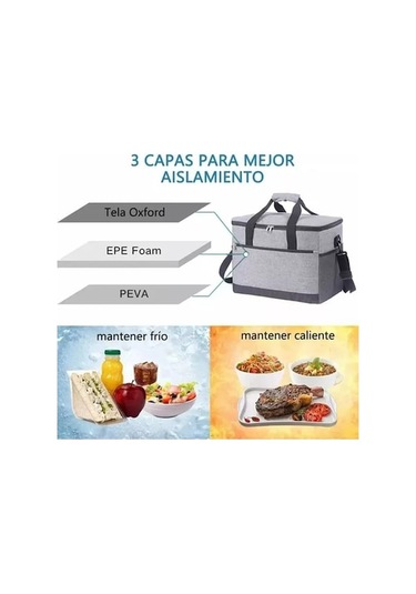 Novahub Dayanıklı Oxford Kumaş Soğutucu Çanta, 30l, Plaj, Piknik İçin İdeal Bej Bej