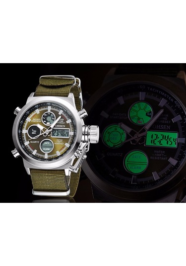 Leezsing Ohsen Erkek Moda Spor Dijital Saatler Su Geçirmez Işıklı Eller Kuvars Kol Saati