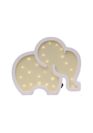 Sevimli Ağaçlık Fil Bebek Led Başucu Lambası - Karikatür Nordic Çocuk Odası Dekorasyonu Işıkları 1 Adet Polisilikon 2v