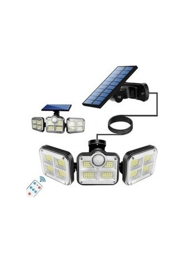 Brokoli Home Led Solar Uzaktan Kumandalı 3 Modlu Bahçe Garaj Lambası,bahçe Lambası Siyah