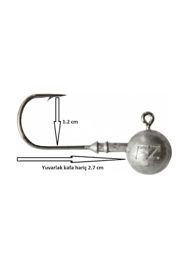 Dam Ball Jig Head No:1/0 İğneli 5gr Zoka 5 Adet