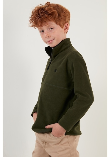 Lela Yumuşak Dokulu Fermuarlı Dik Yaka Şardonlu Kışlık Unisex Çocuk Polar 5905002 Haki Lela Yumuşak Dokulu Fermuarlı Dik Yaka Şardonlu Kışlık Unisex Çocuk Polar 5905002 Haki