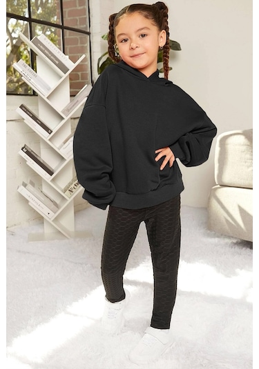 Çocuk It's Okay Baskılı Sweatshirt Siyah