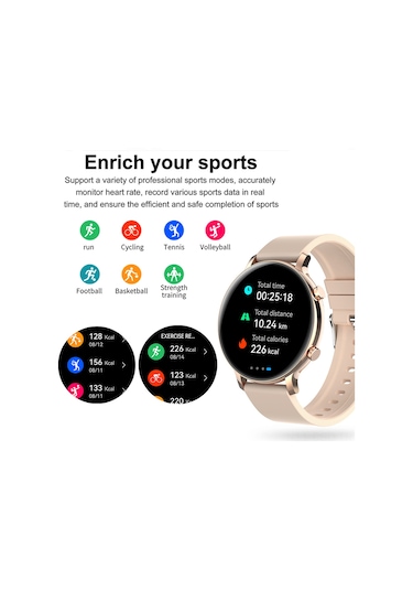 Samdoo Ip67 Su Geçirmez 1.28" Ips Ekran Akıllı Saat