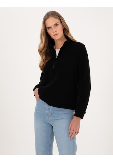 Pierre Cardin Kadın Siyah Sweatshirt 50316333-vr046 Siyah