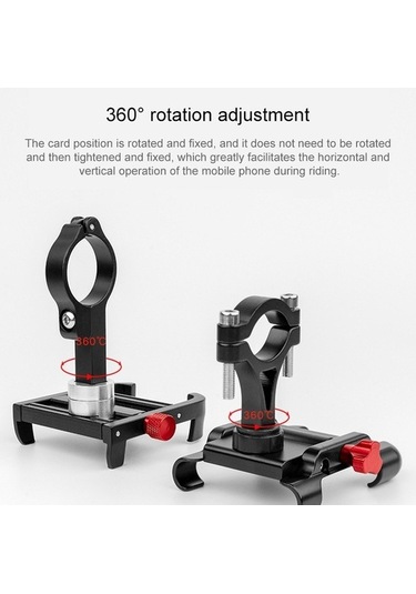 Ebitda Promend Sjj-275 Alüminyum Bisiklet Telefon Tutucu, 55-100mm Cep Tel. Uygun, Siyah Gidon Uygun Siyah