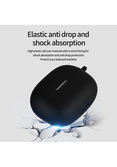 Xiaomi Redmi Buds 5 Pro Uyumlu Soft Silikon Kılıf+kanca Siyah