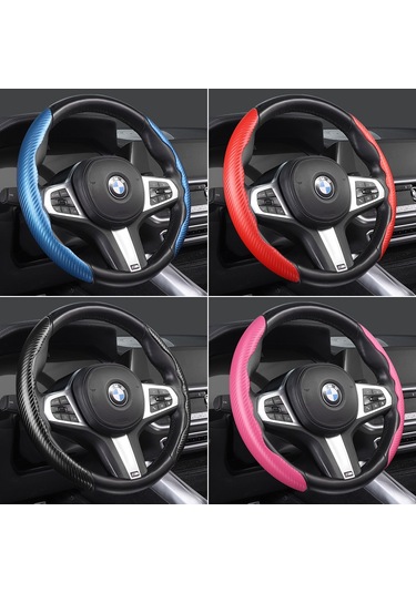 Suofeng Evrensel D Tipi Karbon Fiber Direksiyon Kılıfı - 38cm Spor Siyah