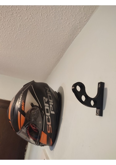 Motosiklet Kask Askısı Kask Tutucu Askılık Siyah