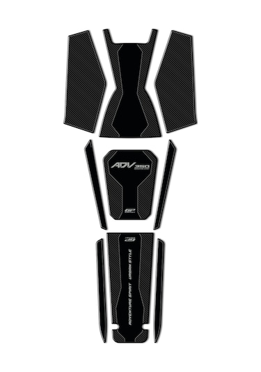 GP Kompozit Honda ADV 350 2023-2025 Uyumlu Tank Pad Seti Karbon