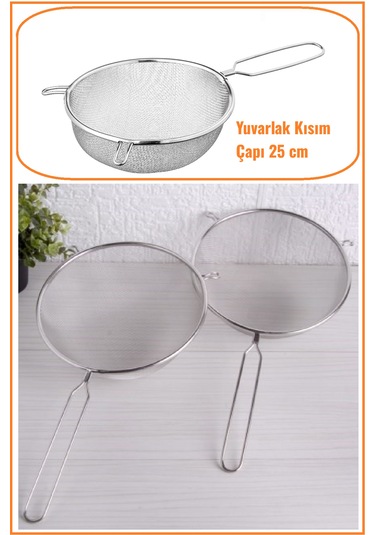Paslanmaz Çelik Süzgeç 25 Cm