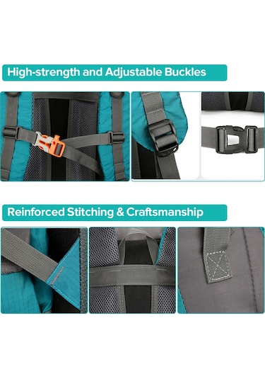 Weikani-70l Yürüyüş Sırt Çantası Suya Dayanıklı Tırmanma Kampı,turuncu Turuncu