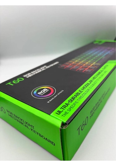 Rgb T60 Mekanik Klavye Beyaz Renk Kırmızı Switch
