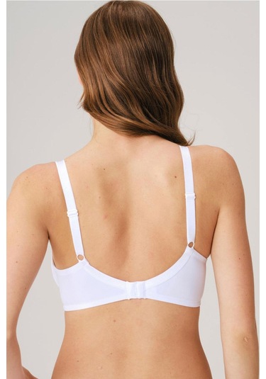 Balensiz Desteksiz Dolgusuz Toparlayıcı Günlük Klasik Küçültücü Sütyen Beyaz